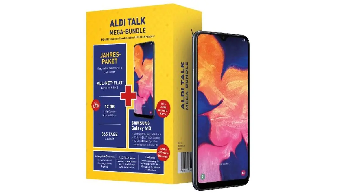 Samsung Galaxy A10 plus Datentarif bei Aldi