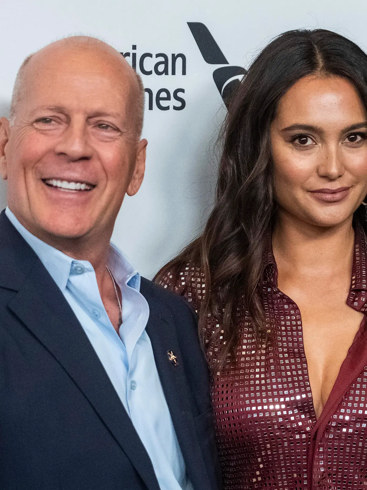 Bruce Willis and Emma Heming Willis attend the "Motherless Brooklyn" premiere during the 57th New York Film Festival at Alice Tully Hall on Friday, Oct. 11, 2019, in New York. (Photo by Charles Sykes/Invision/AP)
