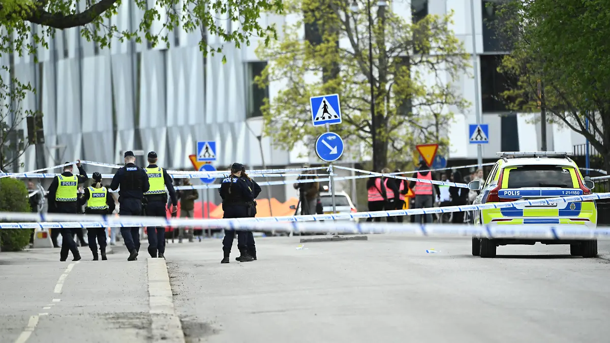 Several people injured after a series of loud bangs that indicated gunfire, in Uppsala