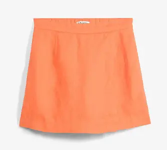Skort aus reinem Leinen in Orange