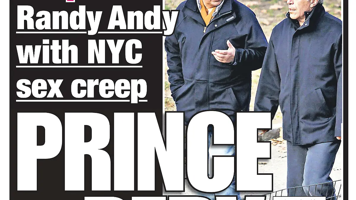 'Prince and perv' - Prince Andrew and convicted sex-offender Jeffrey Epstein story leads the New York Post on Monday Feb 21st 2011.
<P>
Pictured: 'Prince and perv' - Prince Andrew and convicted sex-offender Jeffrey Epstein story leads the New York Post on Monday Feb 21st 2011
<P>
<B>Ref: SPL251306 220211 </B><BR/>
Picture by: NY Post / Splash News<BR/>
</P><P>
<B>Splash News and Pictures</B><BR/>
Los Angeles: 310-821-2666<BR/>
New York: 212-619-2666<BR/>
London: 870-934-2666<BR/>
photodesk@splashnews.com<BR/>
</P>