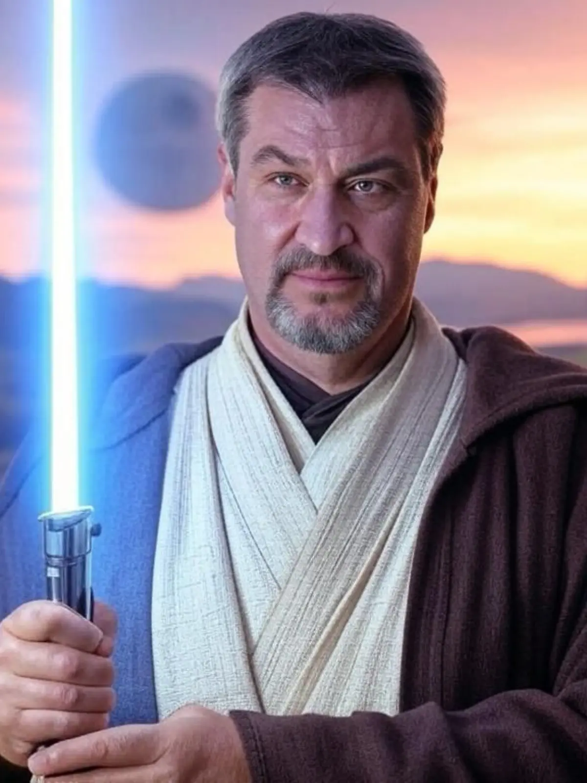 Markus Söder postet Stars-Wars-Fotos, die KI-generiert sind.