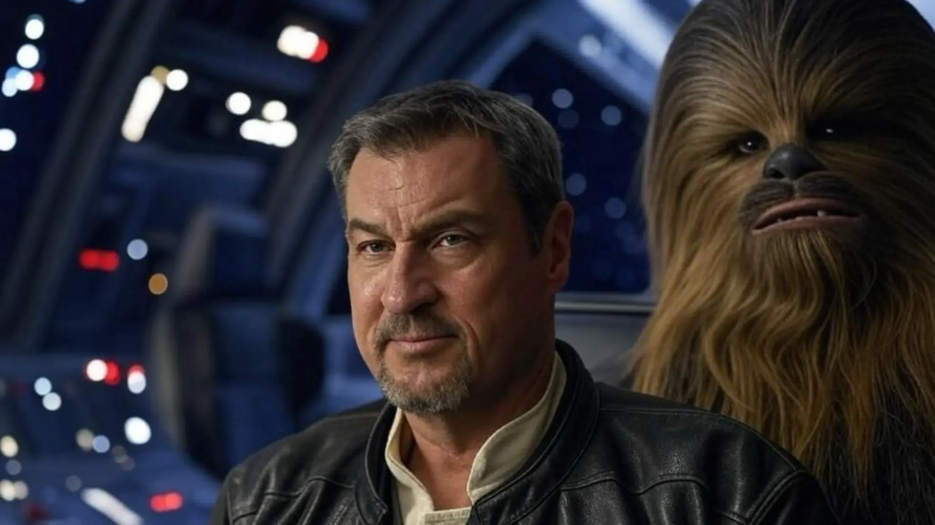 Markus Söder postet Stars-Wars-Fotos, die KI-generiert sind.