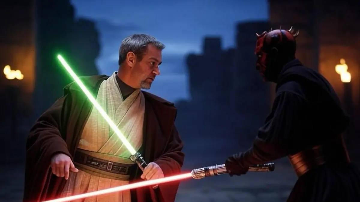 Markus Söder postet Stars-Wars-Fotos, die KI-generiert sind.