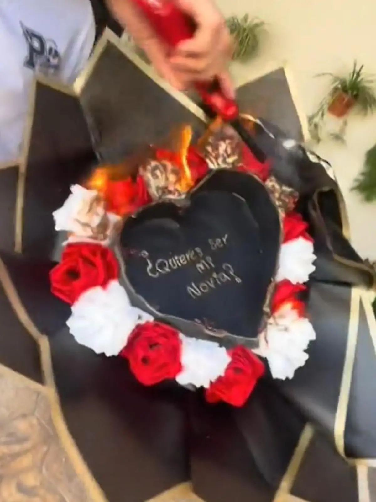 Dieser Antrag ging nach hinten los, nachdem der Blumenstrauß von Joshuar Loar Feuer fing.