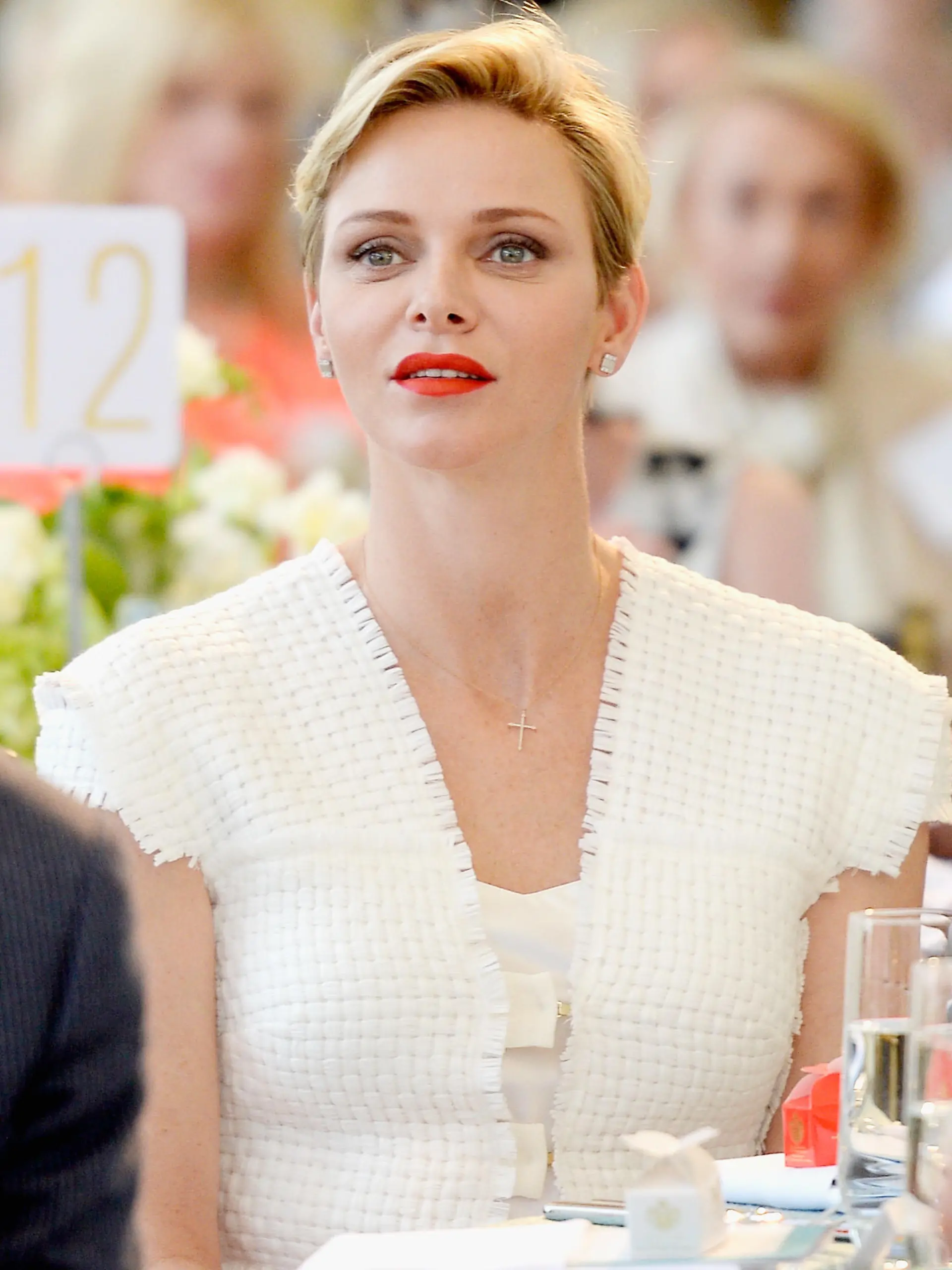 LOS ANGELES, CA - MAY 12:  Her Serene Highness Princess Charlene of Monaco attends the Blue Ribbon of the Los Angeles Music Center to honor Princess Charlene of Monaco at Grand Hall at the Dorothy Chandler Pavililon on May 12, 2016 in Los Angeles, California.  (Photo by Kevork Djansezian/Getty Images for Palais Princier de Monaco)