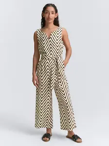 Jumpsuit mit Leinenanteil
