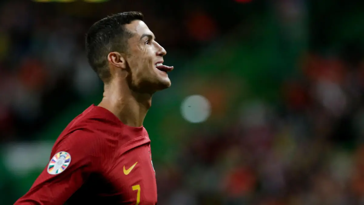 European Qualifiers - Portugal and Liechtenstein Cristiano Ronaldo forward of Portugal celebrates a goal during the European Qualifiers match between Portugal and Liechtenstein at Estadio Jose Alvalade on 23th March, 2023 in Lisbon, Portugal.& xA& xA& xA Valter Gouveia/SPP PUBLICATIONxNOTxINxBRAxMEX Copyright: xValterxGouveia/SPPx valter_gouveia_sports_press_photo_177531