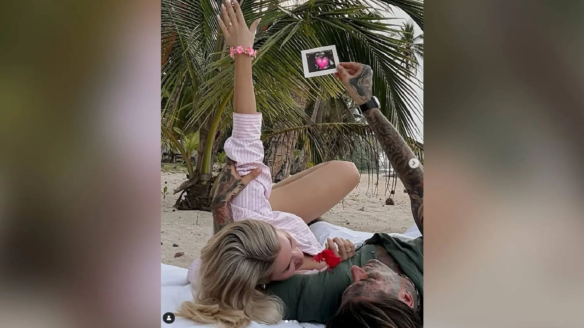 Kim Virginia und Nikola mit dem Ultraschallbild