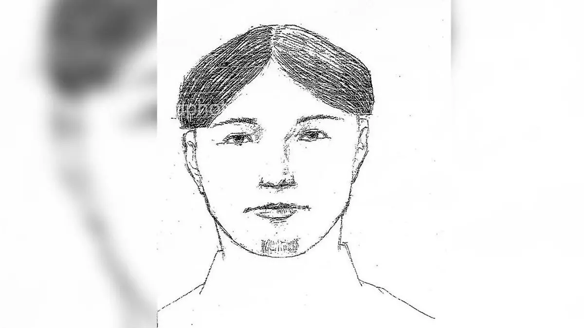 Phantombild des Mannes, der als Zeuge im Zusammenhang mit dem Tot der Carola Titze in De Haan / Belgien gesucht wird.