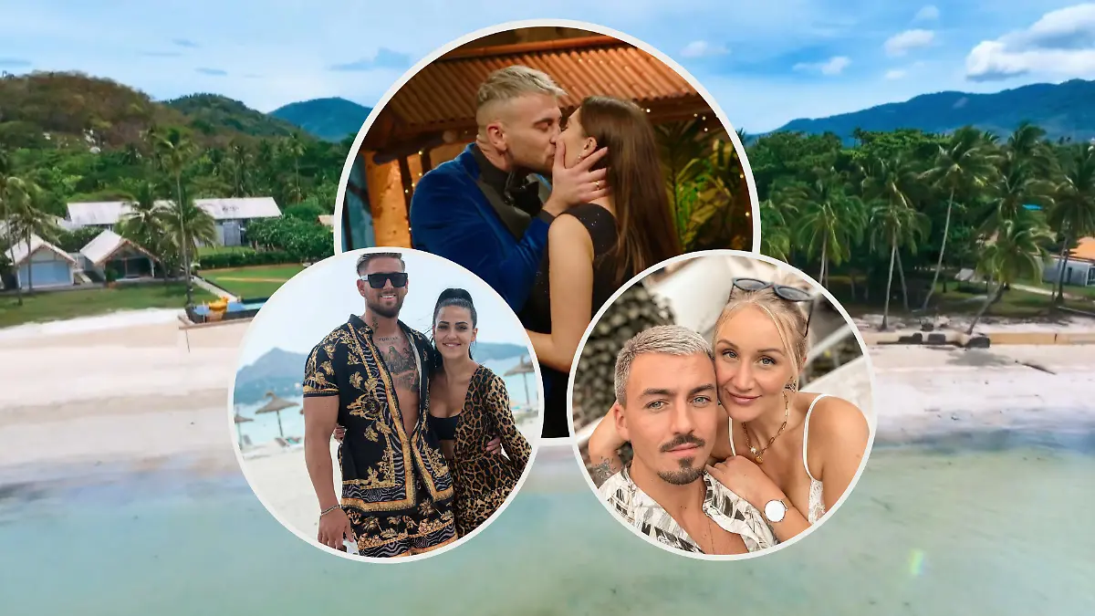 Collage Reality-Stars mit Baby