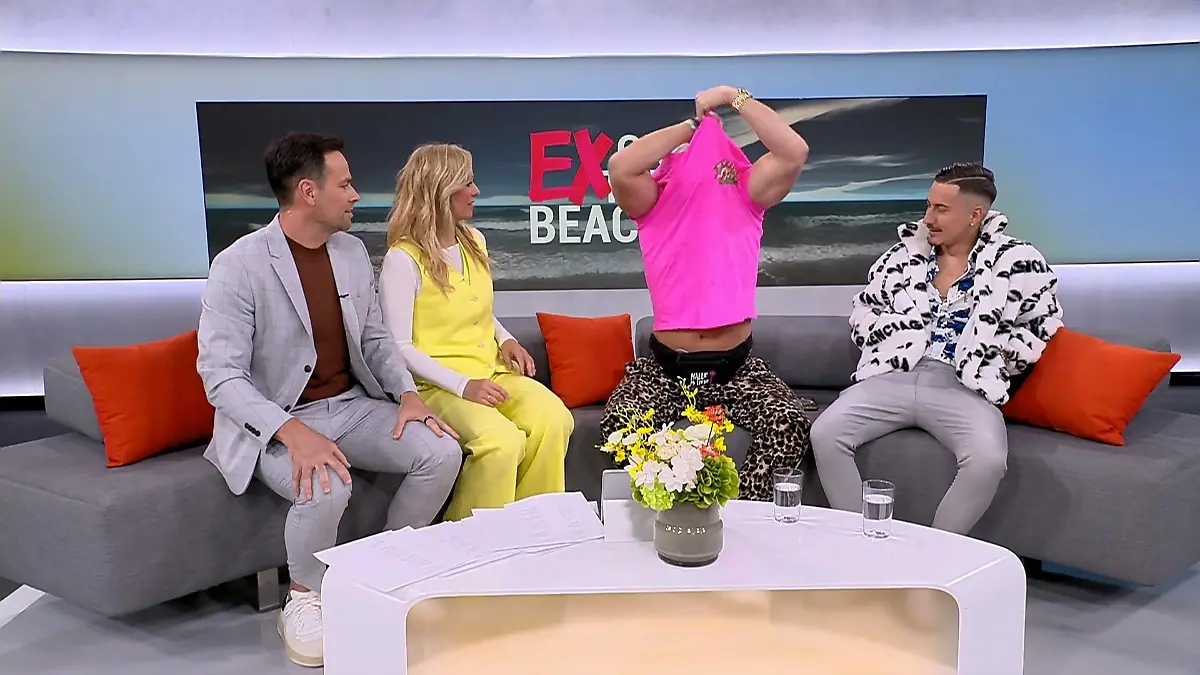Calvin Kleinen macht sich für Angela Finger-Erben nackig Und das bei „Punkt 8”!