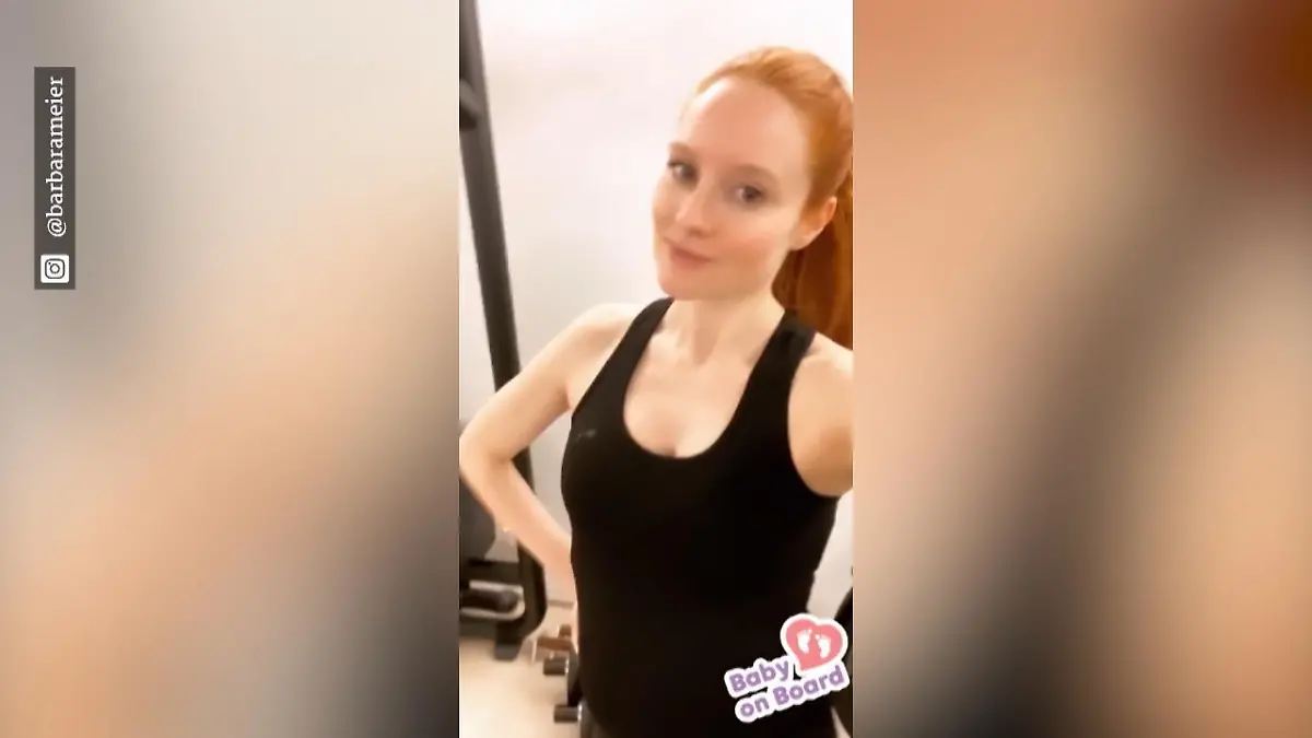 Barbara Meier gibt Babybauch-Update Eine Seltenheit