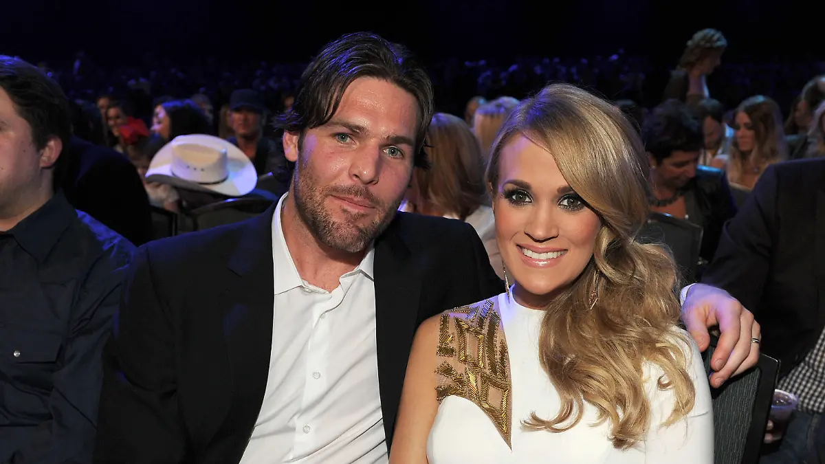 NASHVILLE, TN - DECEMBER 15: Carrie Underwood and husband Mike Fisher at the 2014 American Country Countdown Awards on FOX at the Music City Center on December 15, 2014 in Nashville, Tennessee. (Photo by Frank Micelotta/PictureGroup)