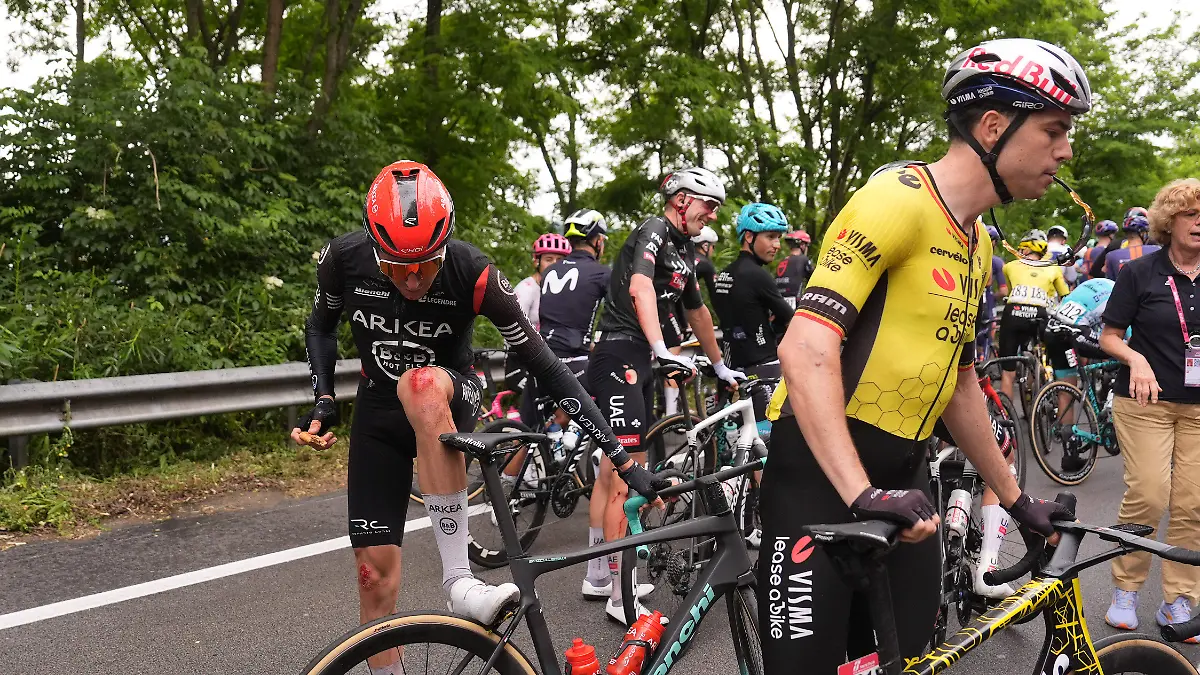 Ein schwerer Massensturz überschattet die sechste Etappe des Giro d’Italia.