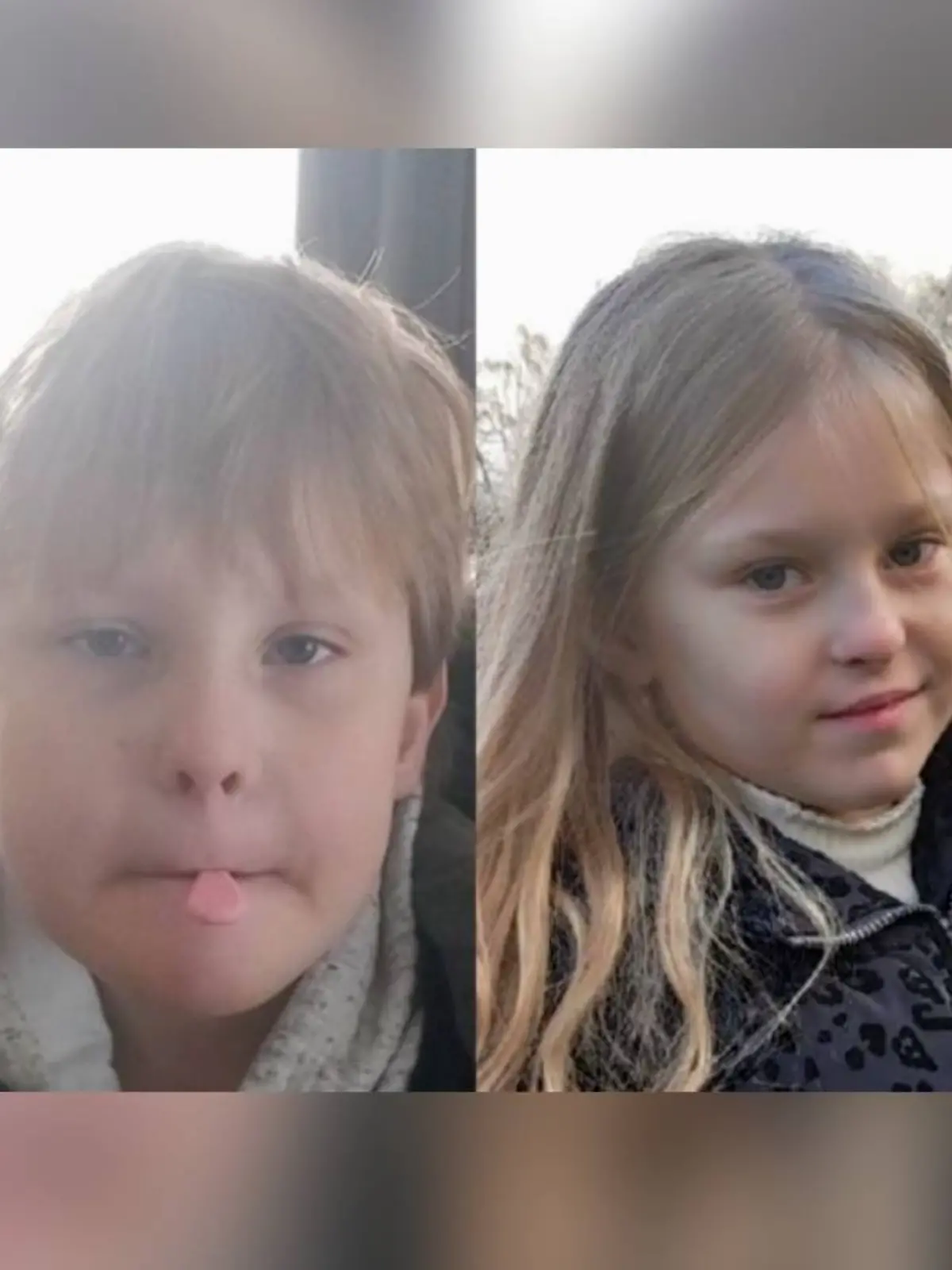 Jeffrey (10) und Emma (8) wurden mutmaßlich von ihrem Vater entführt.