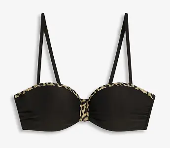 Bügel-Bikini-Oberteil mit Leo-Print