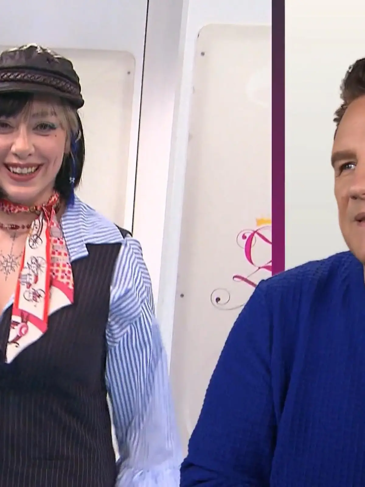 Bild zu: "Debbies Look erinnert Guido eher an Pariser Chic, statt an Streetstyle"