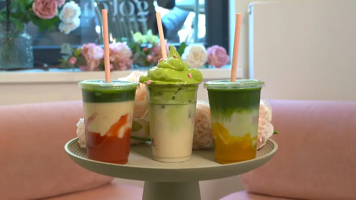 Hamburgerin eröffnet erstes Matcha-Café Matcha-Hype