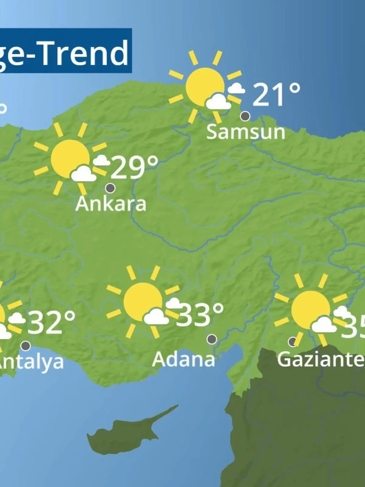 Video 7-Tage-Trend: Ankara, Istanbul, Izmir: Türkei: Wie wird das Wetter?