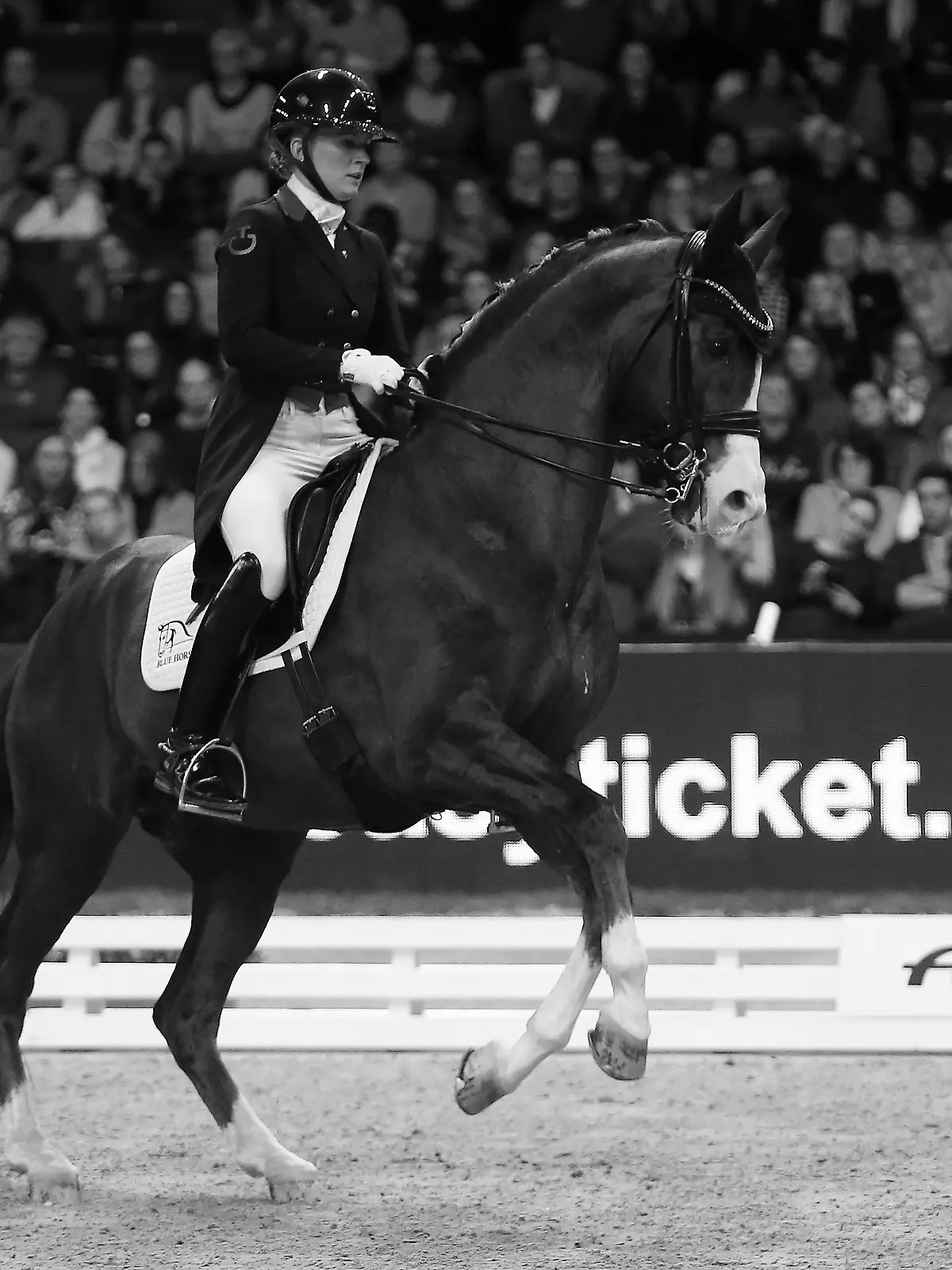 Dresurreiterin Nanna Skodborg Merrald mit Don Olymbrio. (Archivbild)