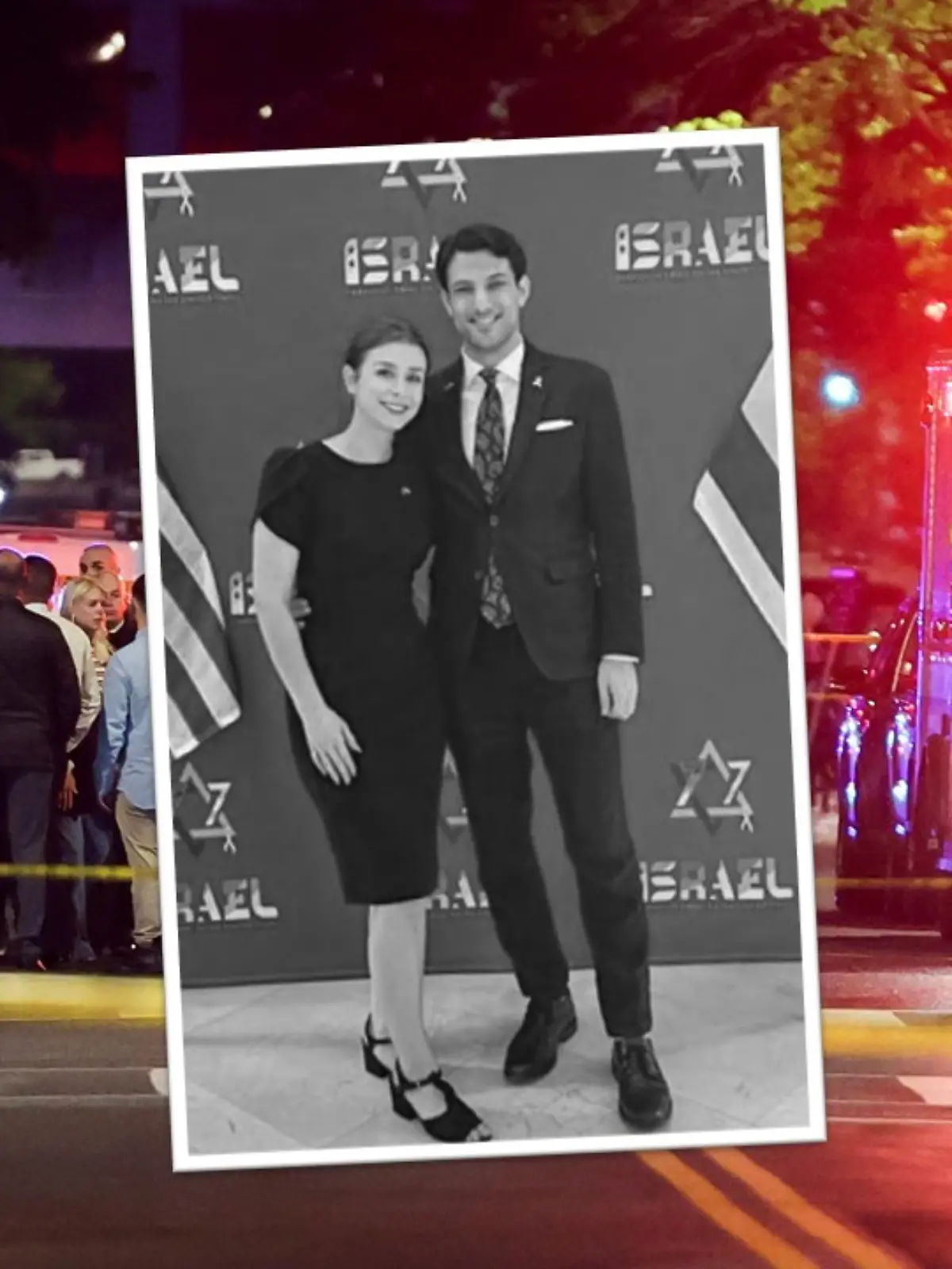 Sarah und Yaron sterben vor dem Jüdischen Museum in Washington
