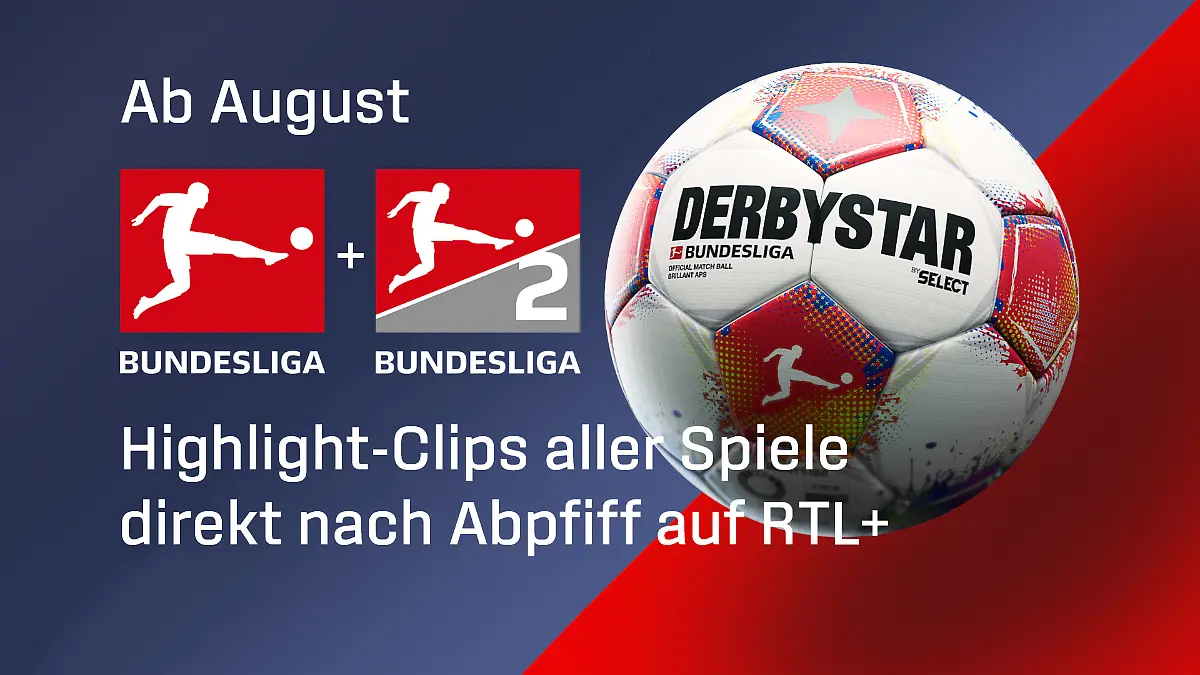 Highlight-Clips Bundesliga und 2. Bundesliga auf RTL+