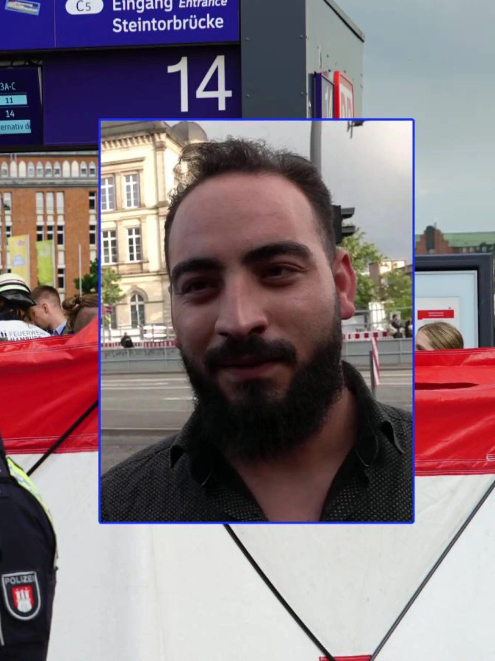 Lais Alshika ist Zeuge des Geschehens nach der Messerattacke am Hamburger Hauptbahnhof. 