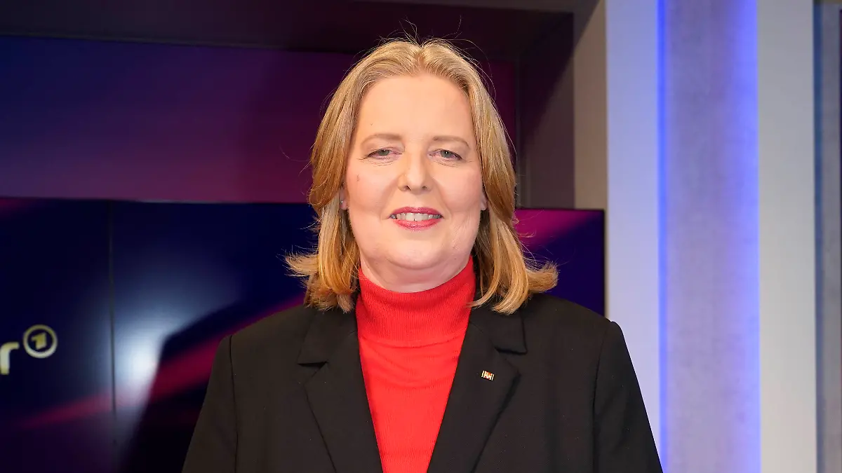 Bärbel Bas, die neue Arbeitsministerin, in der ARD-Talkshow in Berlin.