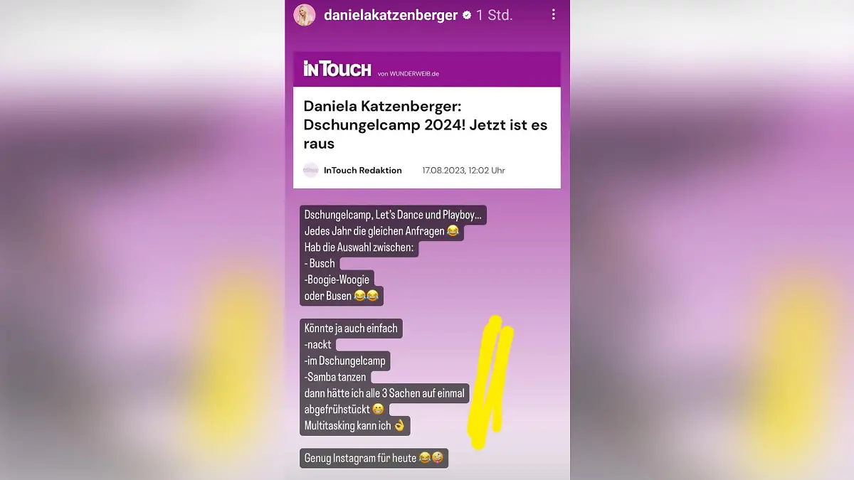 Daniela Katzenberger spricht in Sachen Dschungelcamp, „Let's Dance“ und „Playboy“ Klartext.