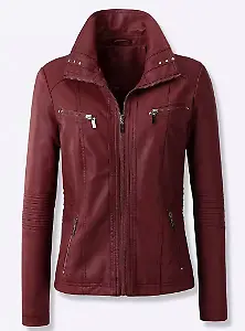 Rote Jacke aus Lederimitat