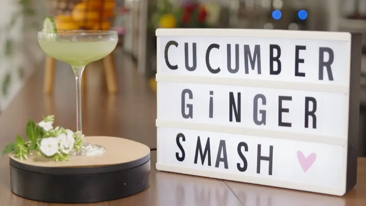 Der Cucumber Ginger Smash überzeugt auch ohne Alkohol!