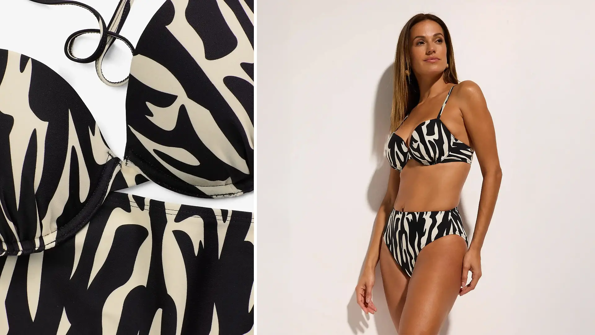 Zebra-Bikini von Bonprix.