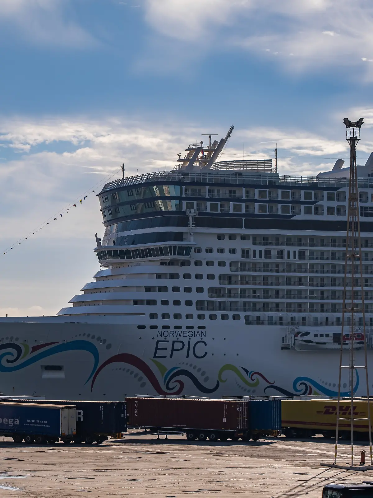 Ein Passagier wurde von der Norwegian Epic geblasen.