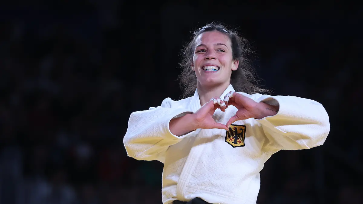 Immer mit einem Lächeln und viel Herz bei der Sache: Alina Böhm bei der Judo-Europameisterschaften 2024 in Zagreb.
