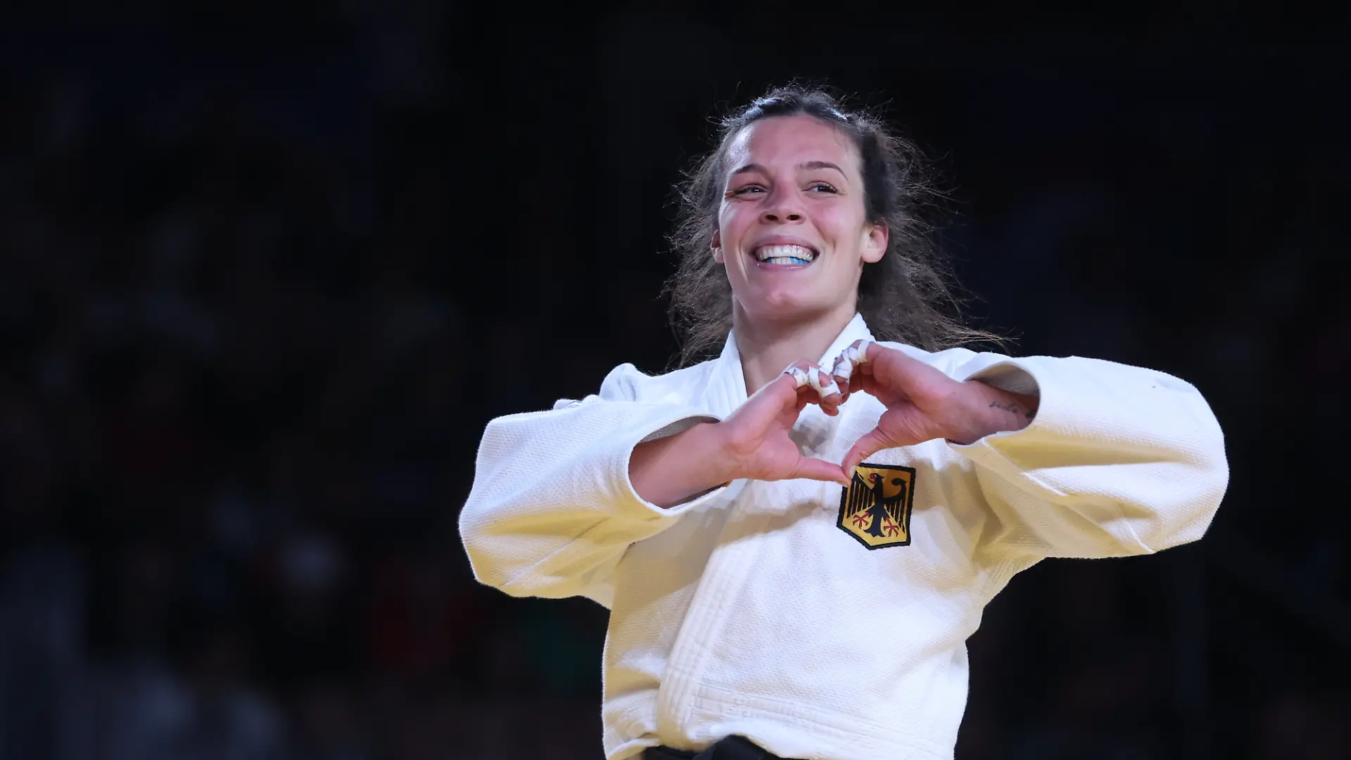 Immer mit einem Lächeln und viel Herz bei der Sache: Alina Böhm bei der Judo-Europameisterschaften 2024 in Zagreb.