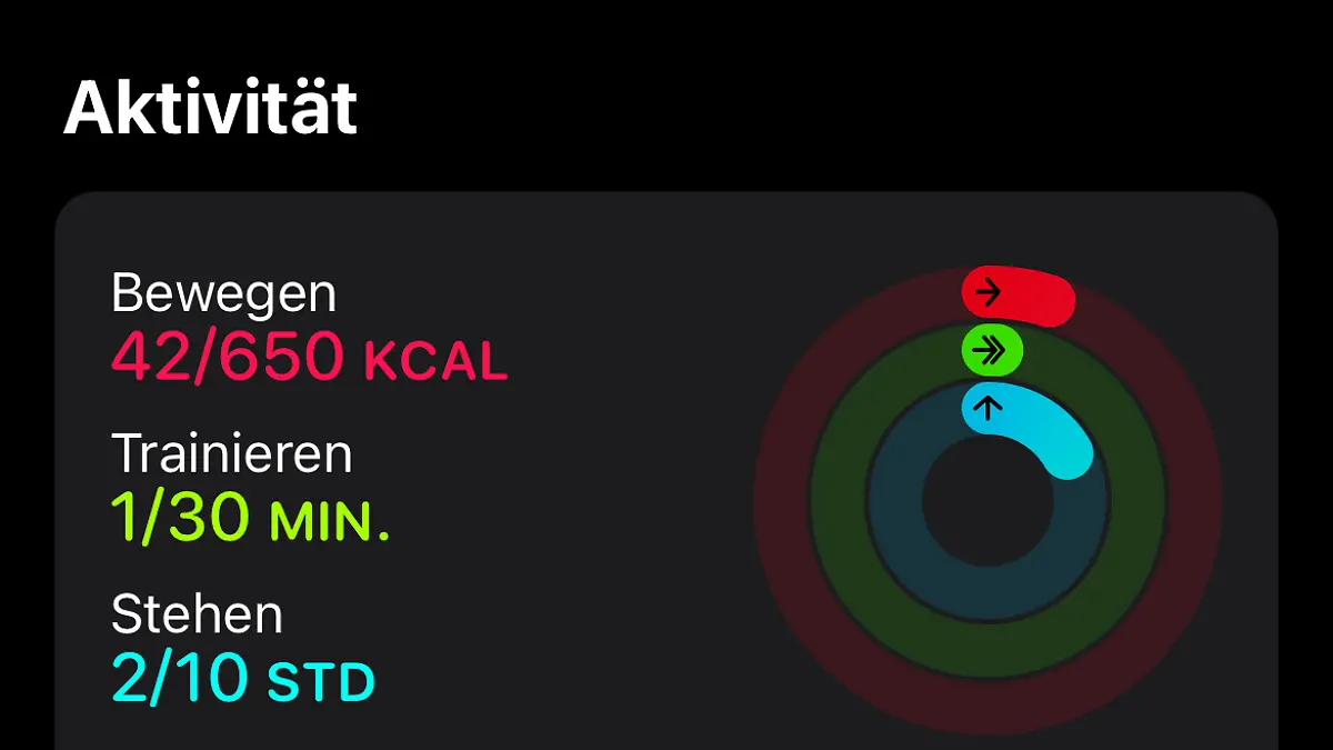 App mit Bewegungsringen