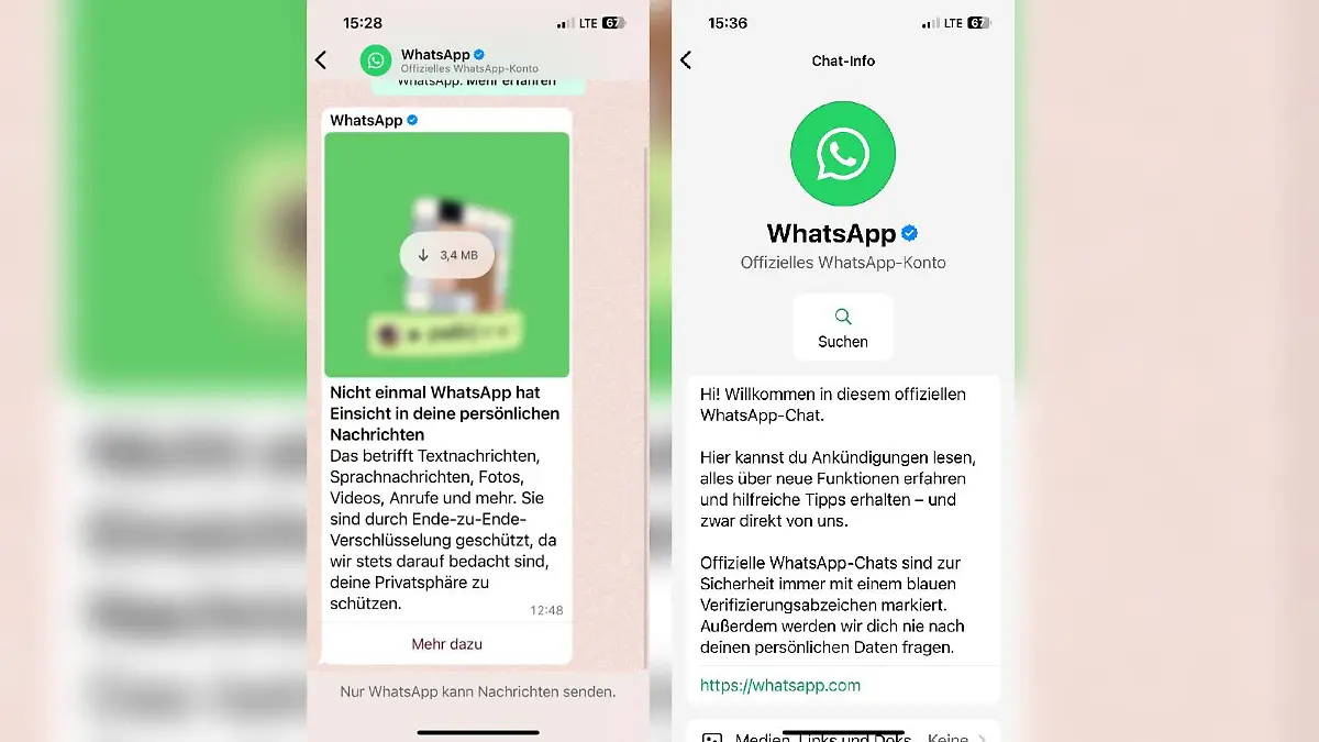 „Nicht einmal WhatsApp hat Einsicht in deine persönlichen Nachrichten.”