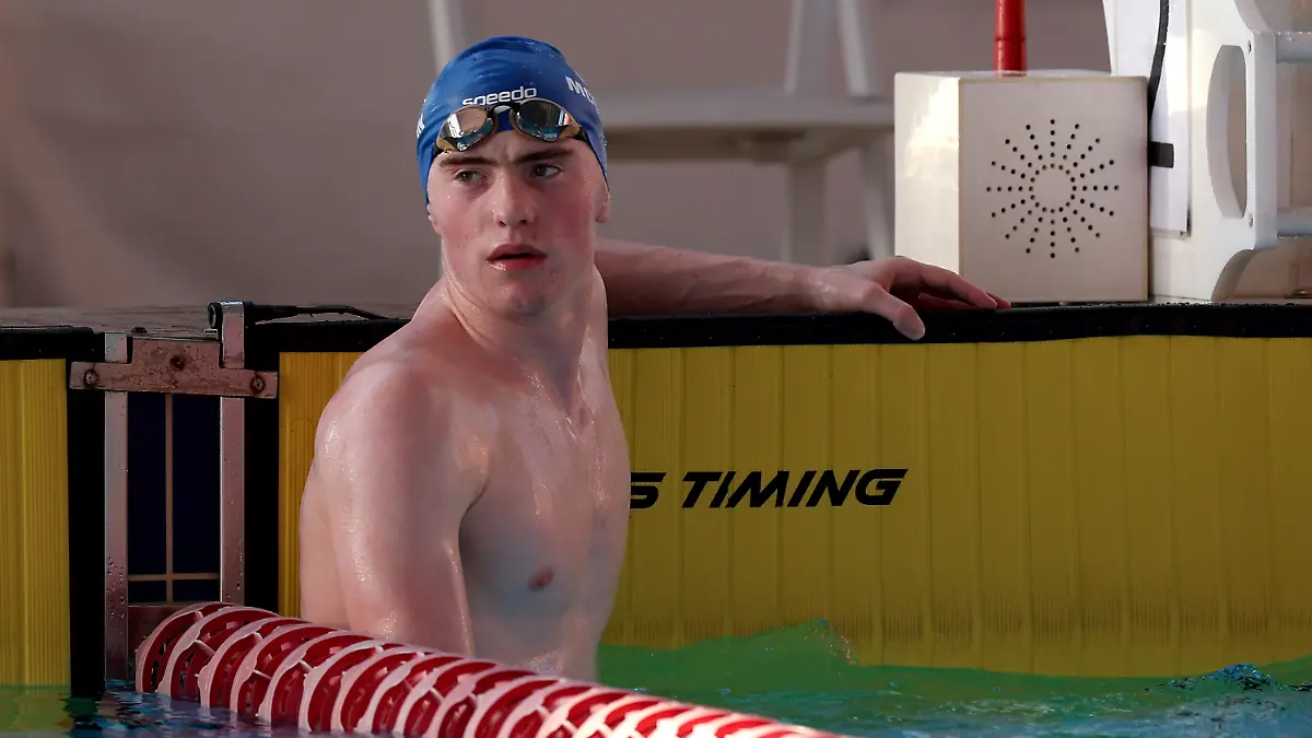 Sean McCann bei seinem Wettkampf im 400-m-Freistil-Finale der Männer bei den Commonwealth-Jugendspielen 2023.