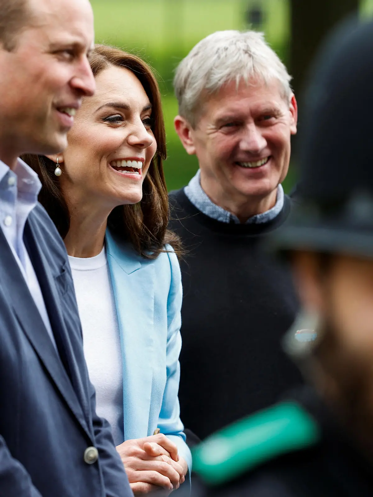 Britain's Prince William and Catherine, Princess of Wales greet well-wishers along the Long Walk outside Windsor Castle, Britain May 7, 2023. REUTERS/Stephanie Lecocq