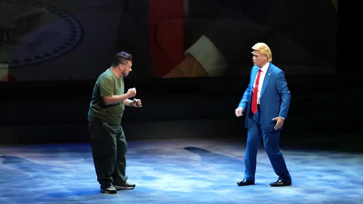 Publikum tobt! Hier wird Donald Trump zum Opernsänger Inklusive Faustkampf mit Selenskyj