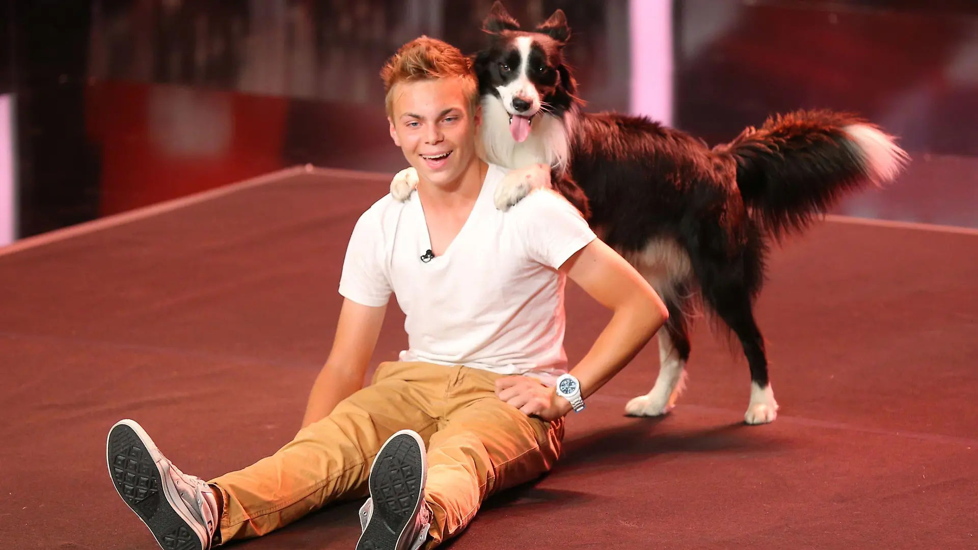 Lukas Pratschker (17) und sein Hund Falco aus Wien.