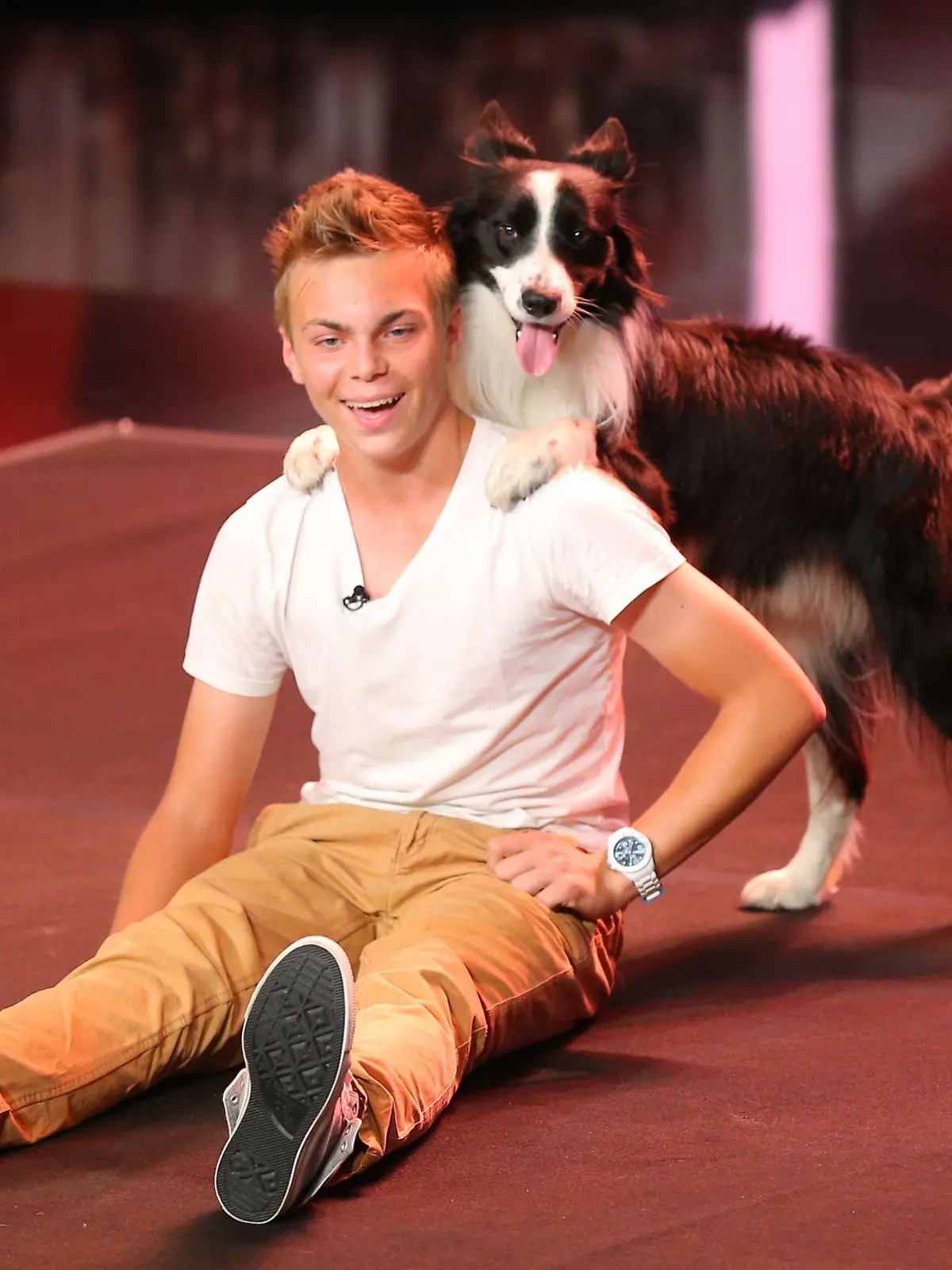 Lukas Pratschker (17) und sein Hund Falco aus Wien.