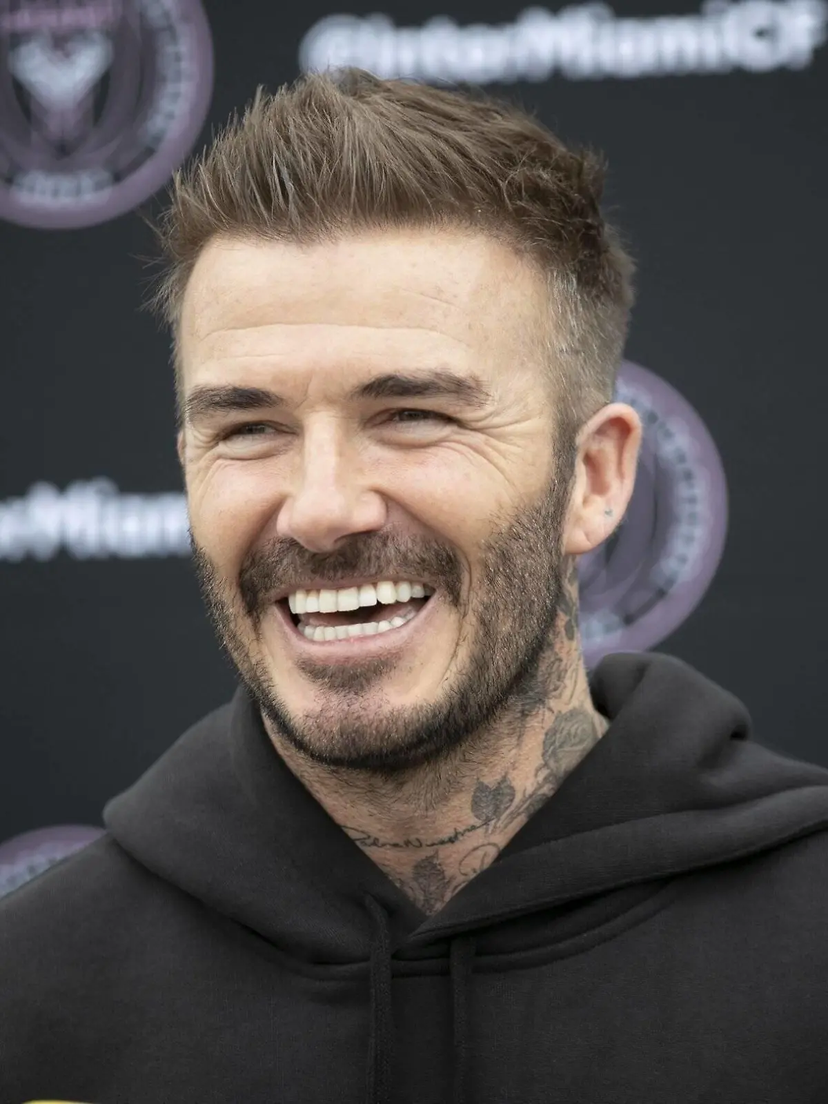  February 25, 2020, Fort Lauderdale, FL, USA: David Beckham speaks with the media as he visits the Inter Miami CF team at Inter Miami Stadium and Training Complex in Fort Lauderdale, Fla., on Tuesday, Feb. 25, 2020. David Beckham visits Inter Miami CF PUBLICATIONxINxGERxSUIxAUTxONLY - ZUMAm67 20200225zafm67006 Copyright: xAlxDiazx