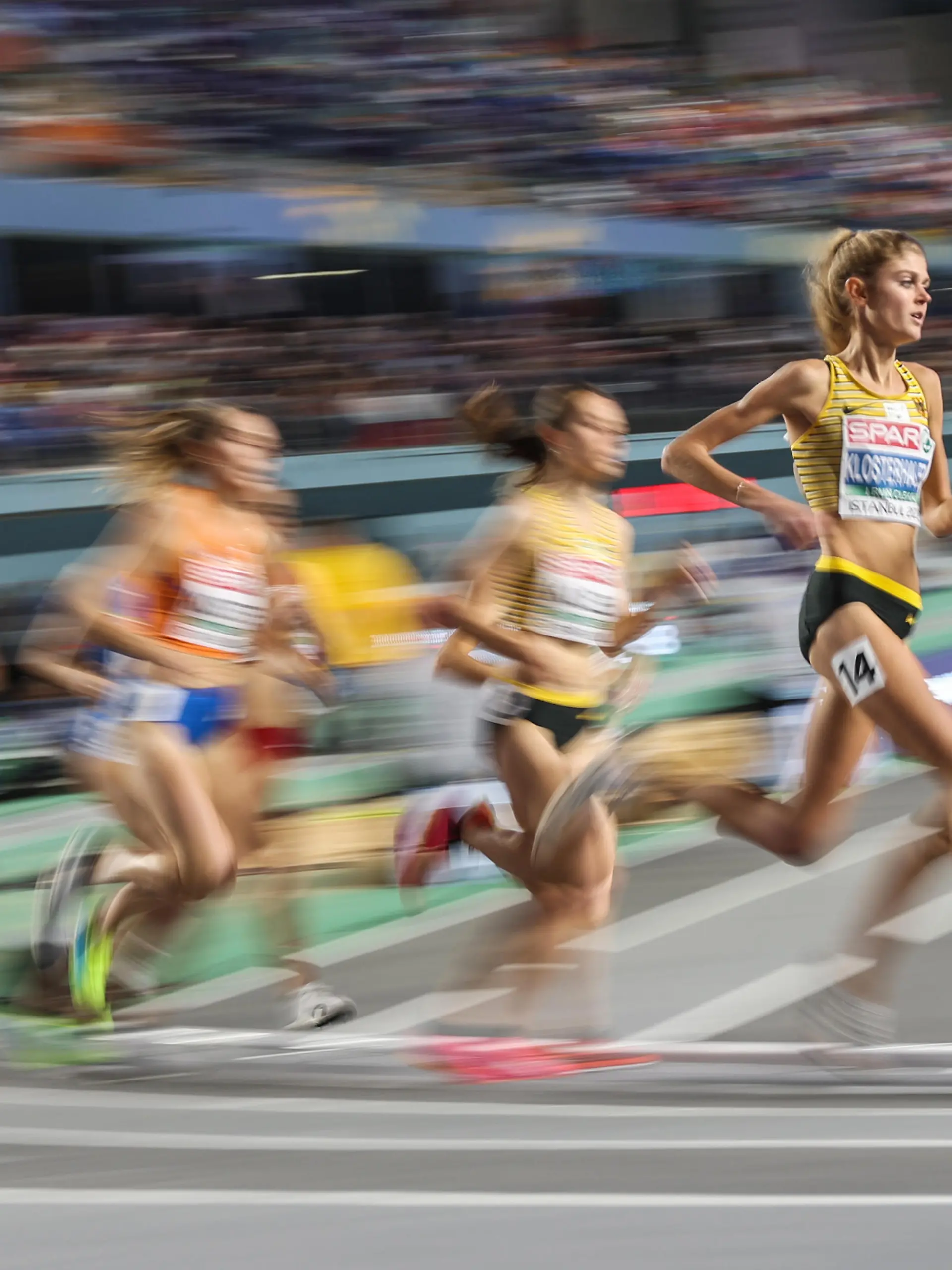 Leichtathletik/Halle: Europameisterschaft, 3000 Meter Frauen Finale, 3000 Meter Frauen Finale, Konstanze Klosterhalfen aus Deutschland in Aktion.