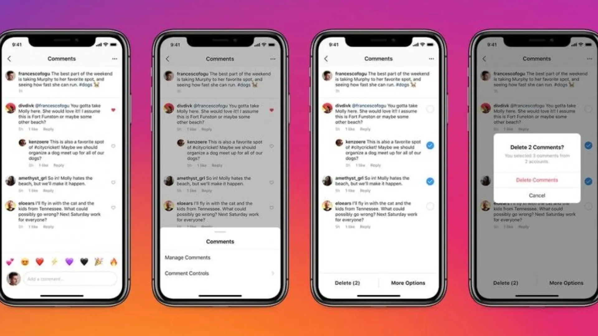 Instagram Kommentare löschen