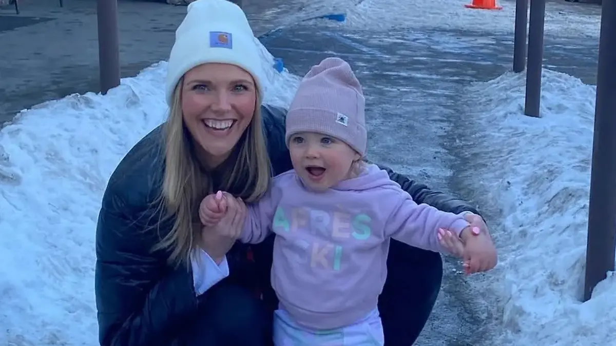 Lauren Miller mit ihrer Tochter Emma 