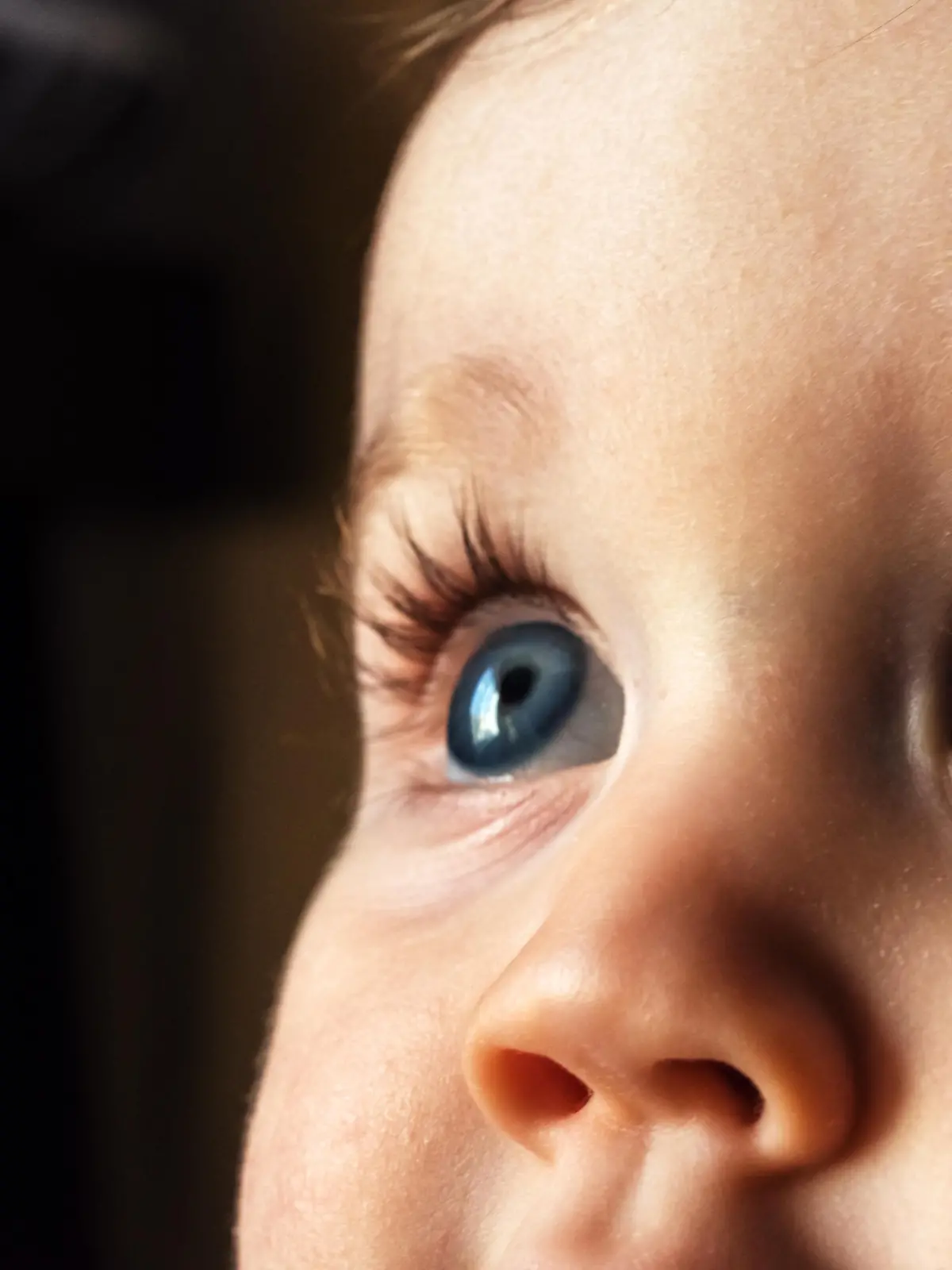 Blaue Babyaugen