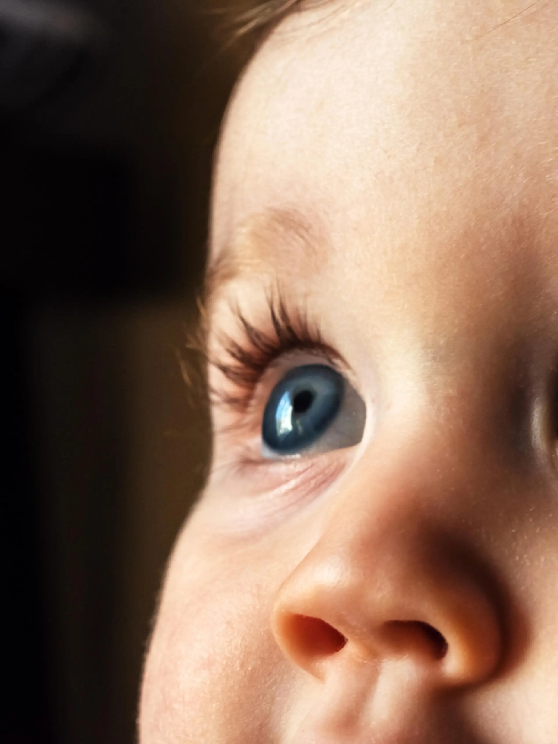 Blaue Babyaugen