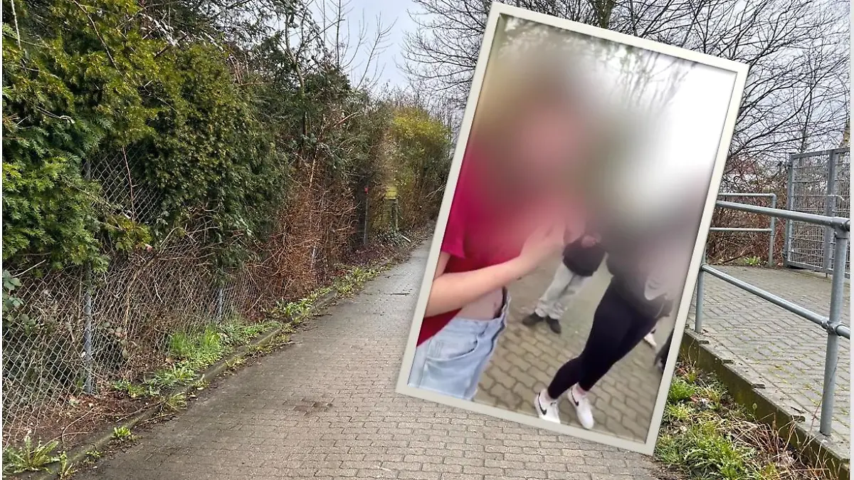 An diesem Fußweg soll das Video entstanden sein